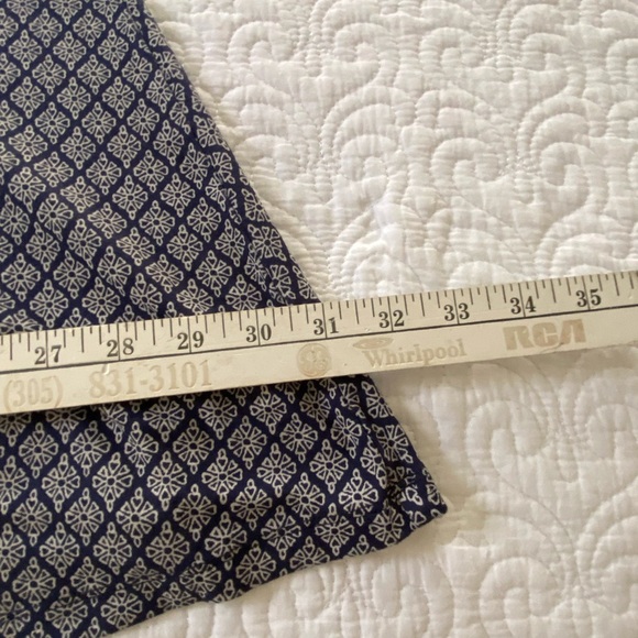 Old Navy Blue and Cream Print A-Line Knee Length Swing Dress Short Sleeve Size M - Picture 8 of 9